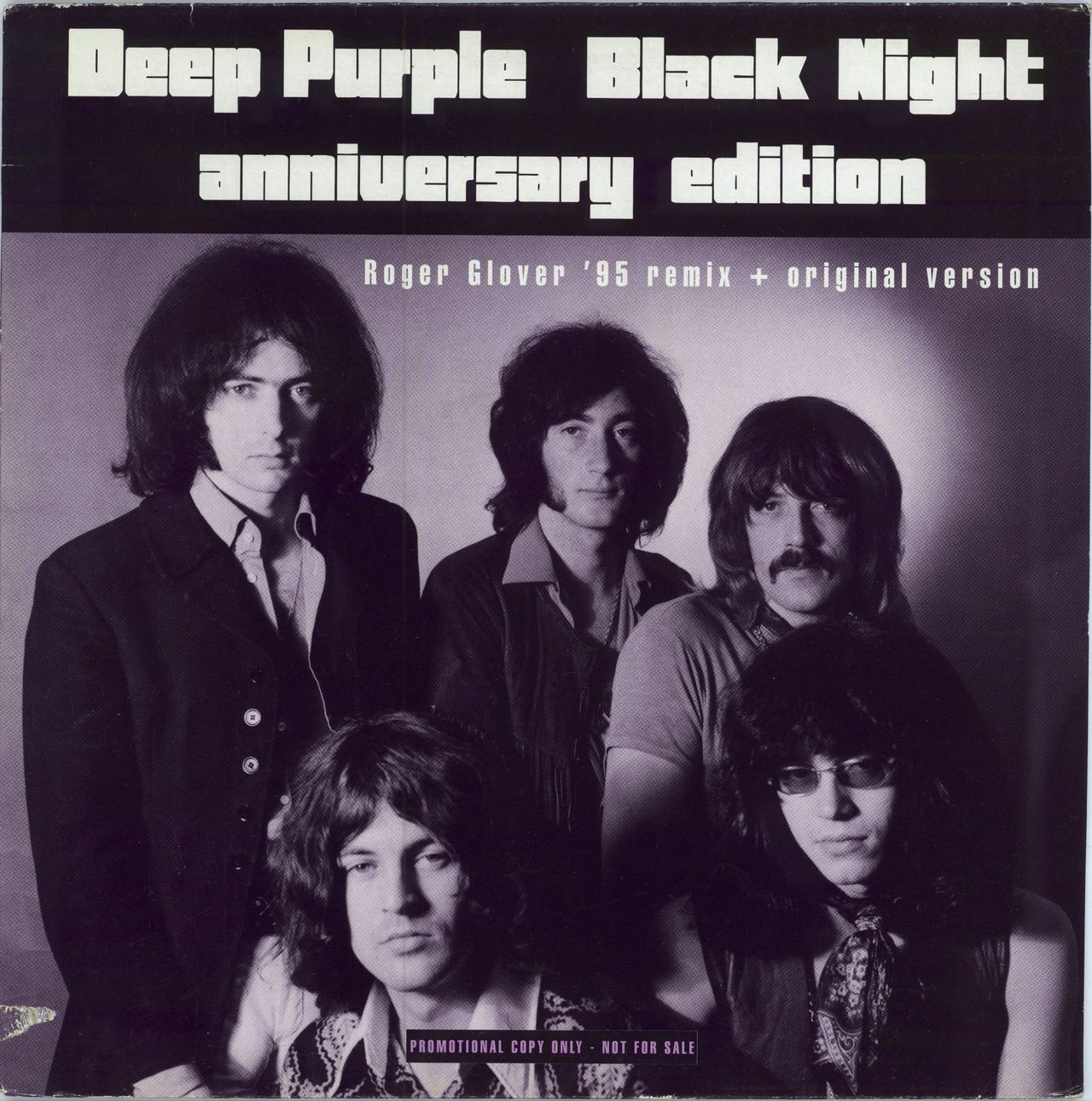 Deep Purple Black Night - Purple Vinyl UK Promo 12
