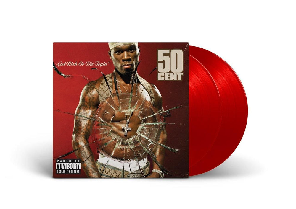 50 Cent Get Rich Or Die Tryin' - Red Vinyl - Sealed UK 2-LP vinyl record set (Double LP Album) 7816689