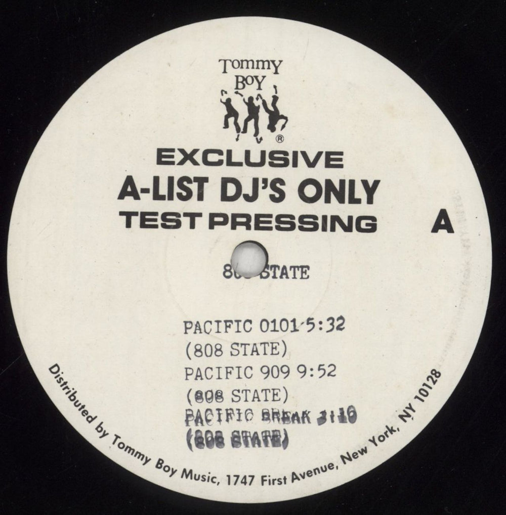 808 State Pacific - DJ Test Pressing US Promo 12" vinyl single (12 inch record / Maxi-single) TB949
