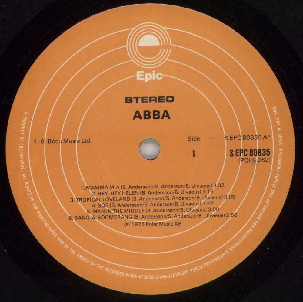 Abba Abba - orange label UK vinyl LP album (LP record) ABBLPAB02186