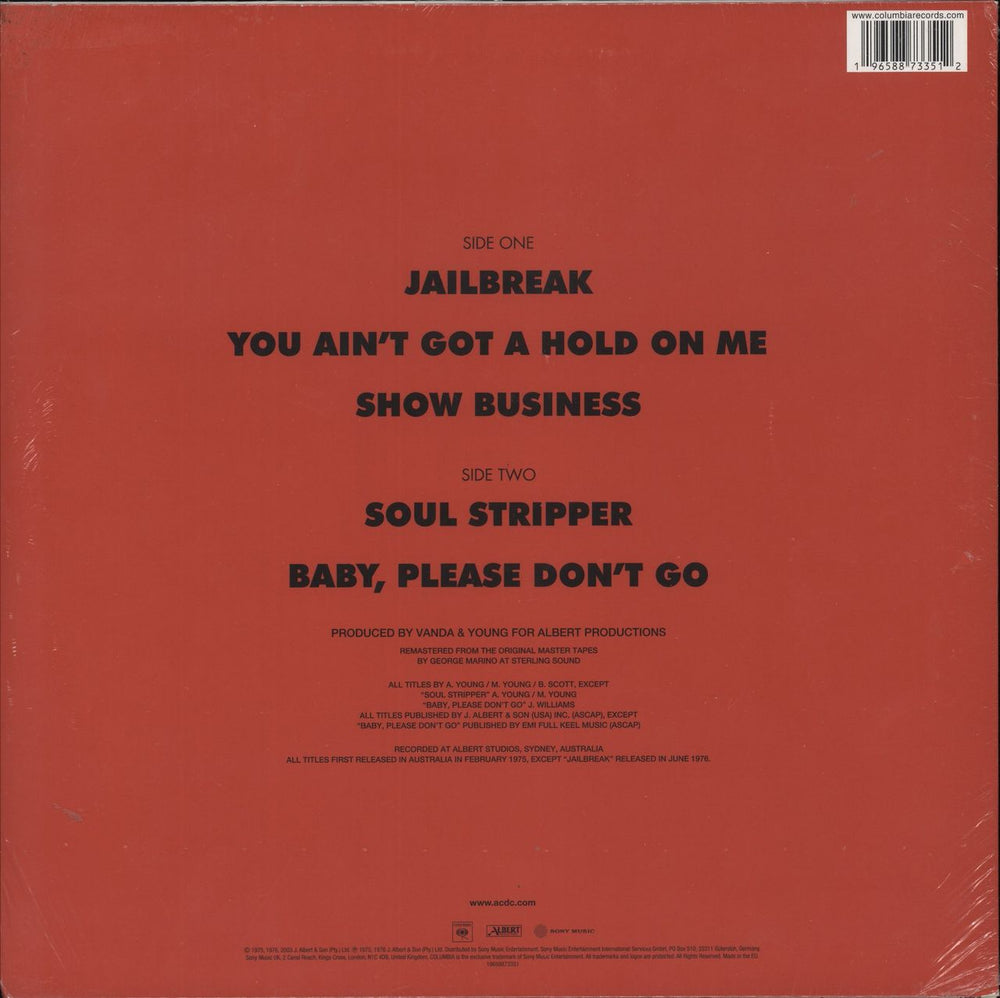 AC/DC '74 Jailbreak - 50th Anniversary - Gold Vinyl US 12" vinyl single (12 inch record / Maxi-single) 196588733512