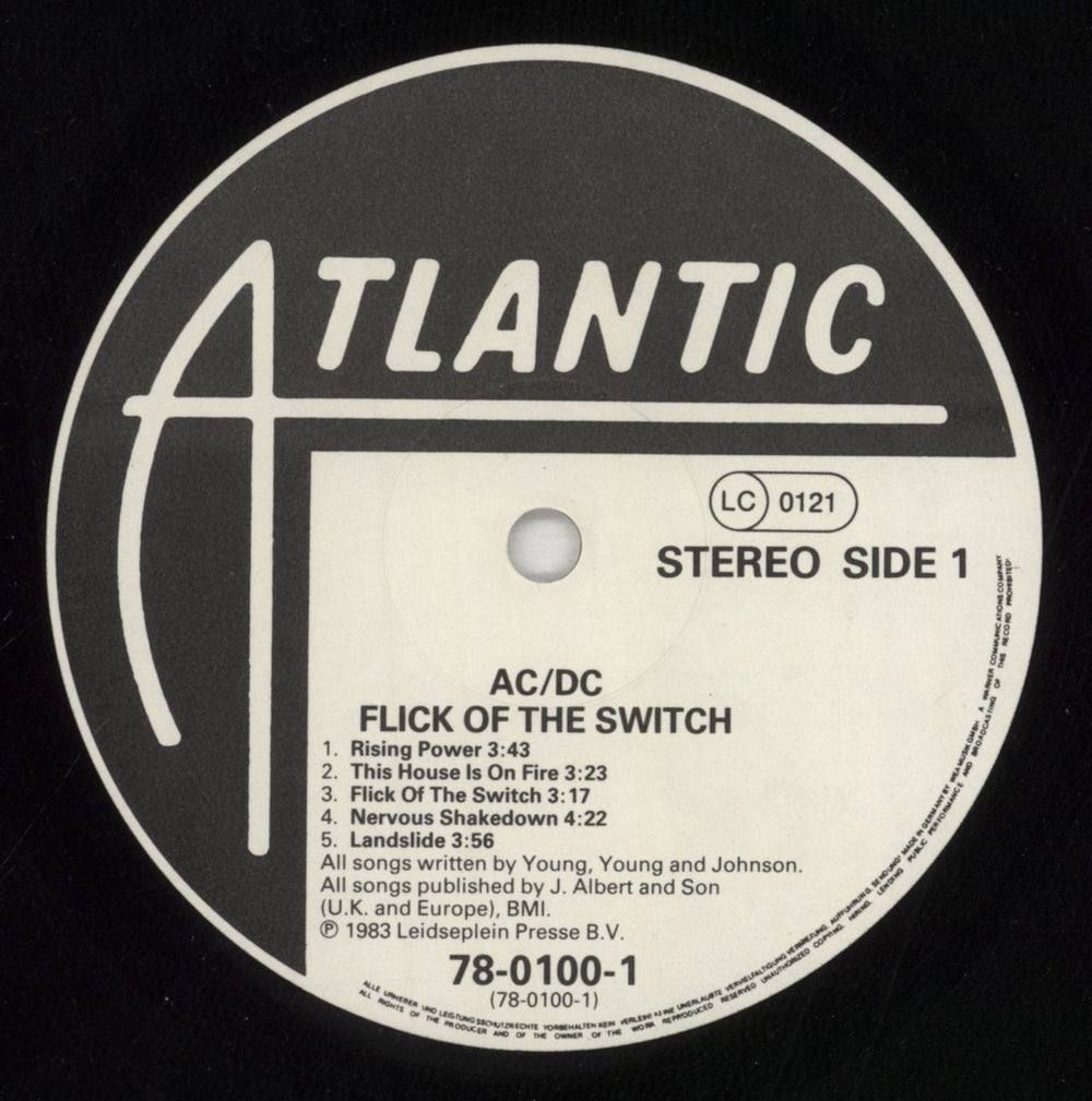 AC/DC Flick Of The Switch - EX German vinyl LP album (LP record) ACDLPFL214415