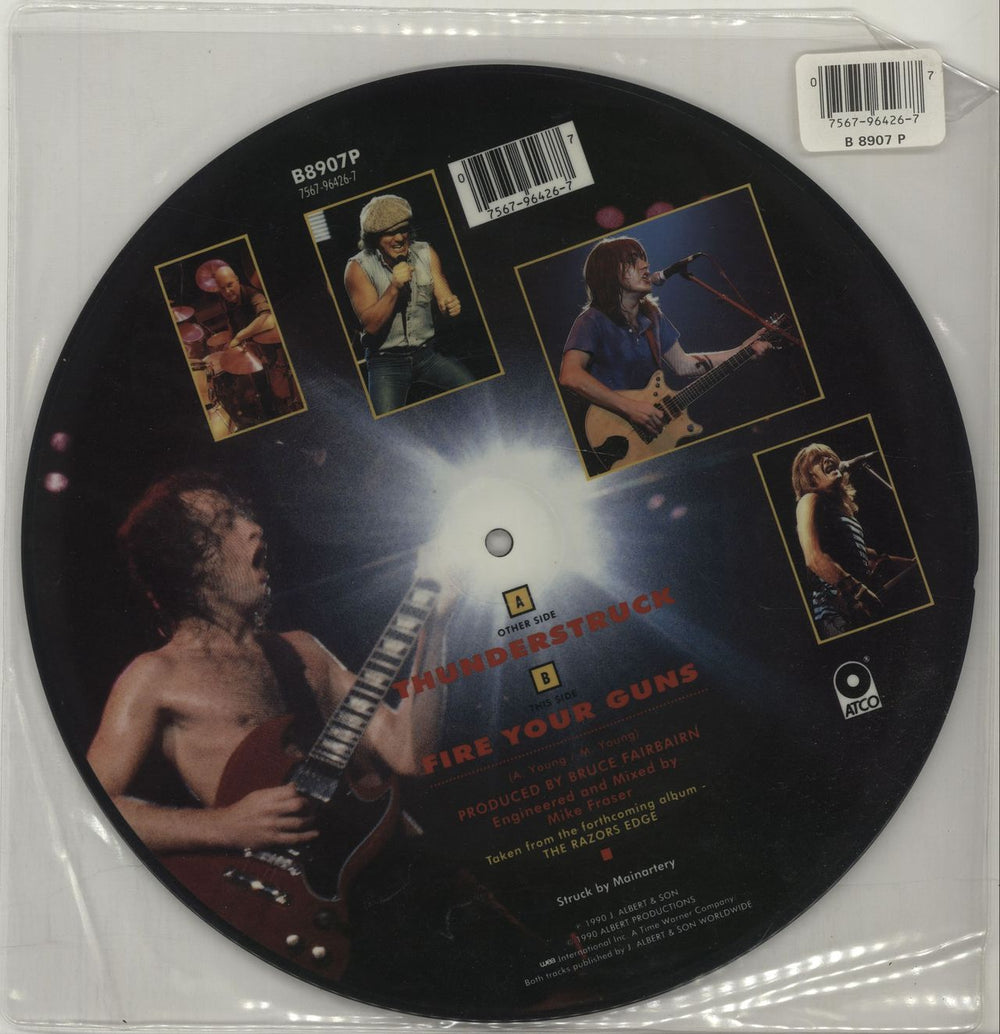 AC/DC Thunderstruck UK 10" Vinyl Picture Disc (10 inch Record Single) ACD1PTH12561