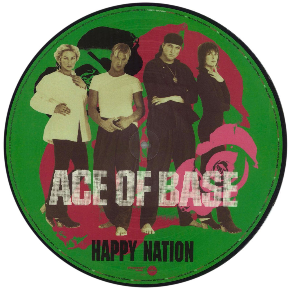 Ace Of Base Happy Nation UK picture disc LP (vinyl picture disc album) AOBPDHA870623