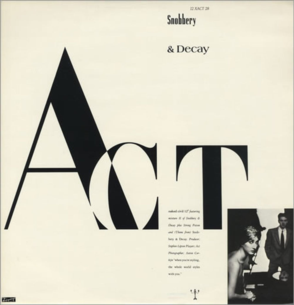 Act (Propaganda) Snobbery & Decay - Remix + Poster UK 12" vinyl single (12 inch record / Maxi-single) 12XACT28