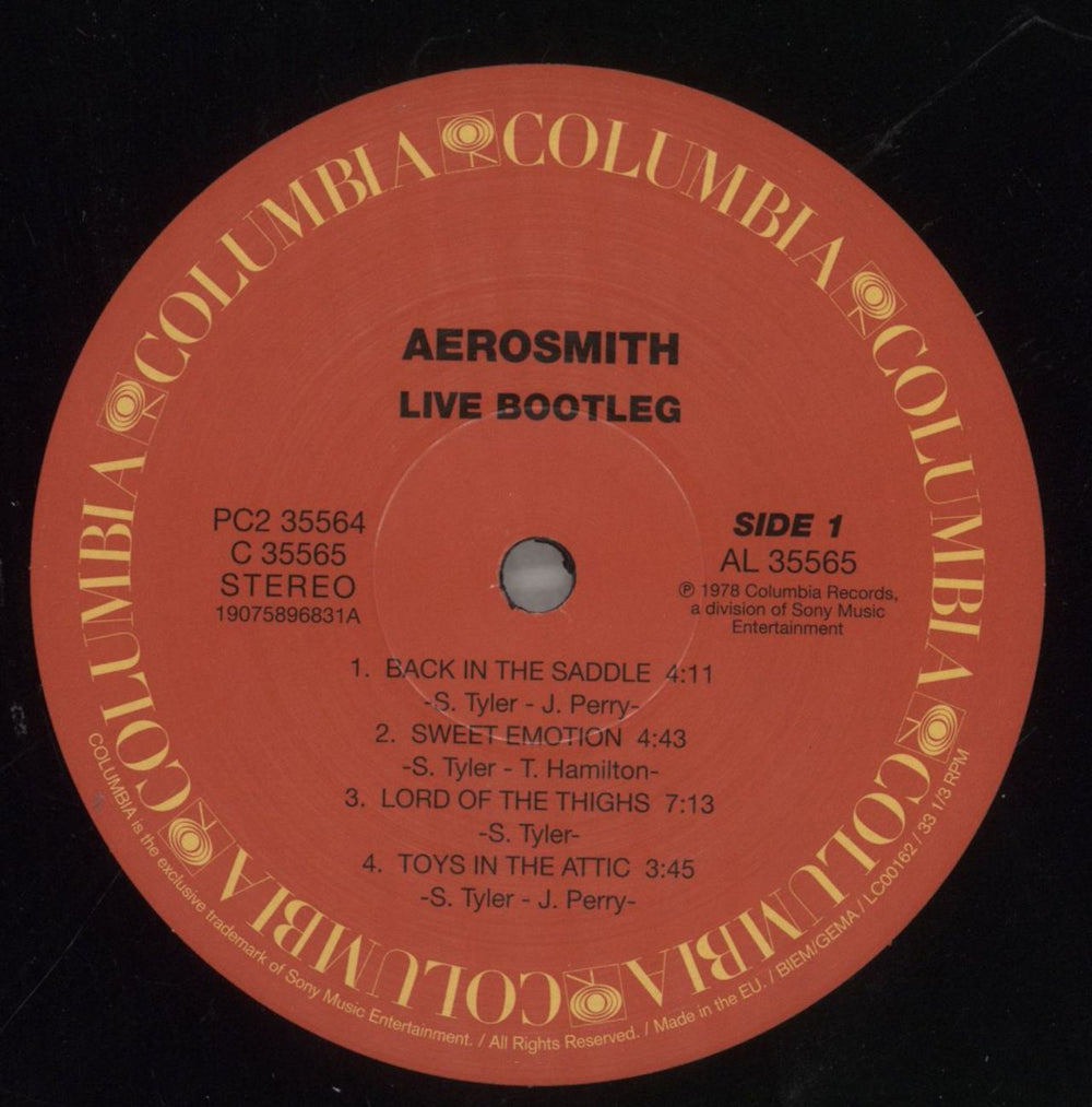 Aerosmith Live! Bootleg UK 2-LP vinyl record set (Double LP Album) AER2LLI857496