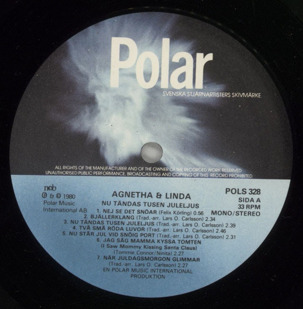 Agnetha Fältskog Nu Tandas Tusen Juleljus - EX Swedish vinyl LP album (LP record) AGNLPNU11295