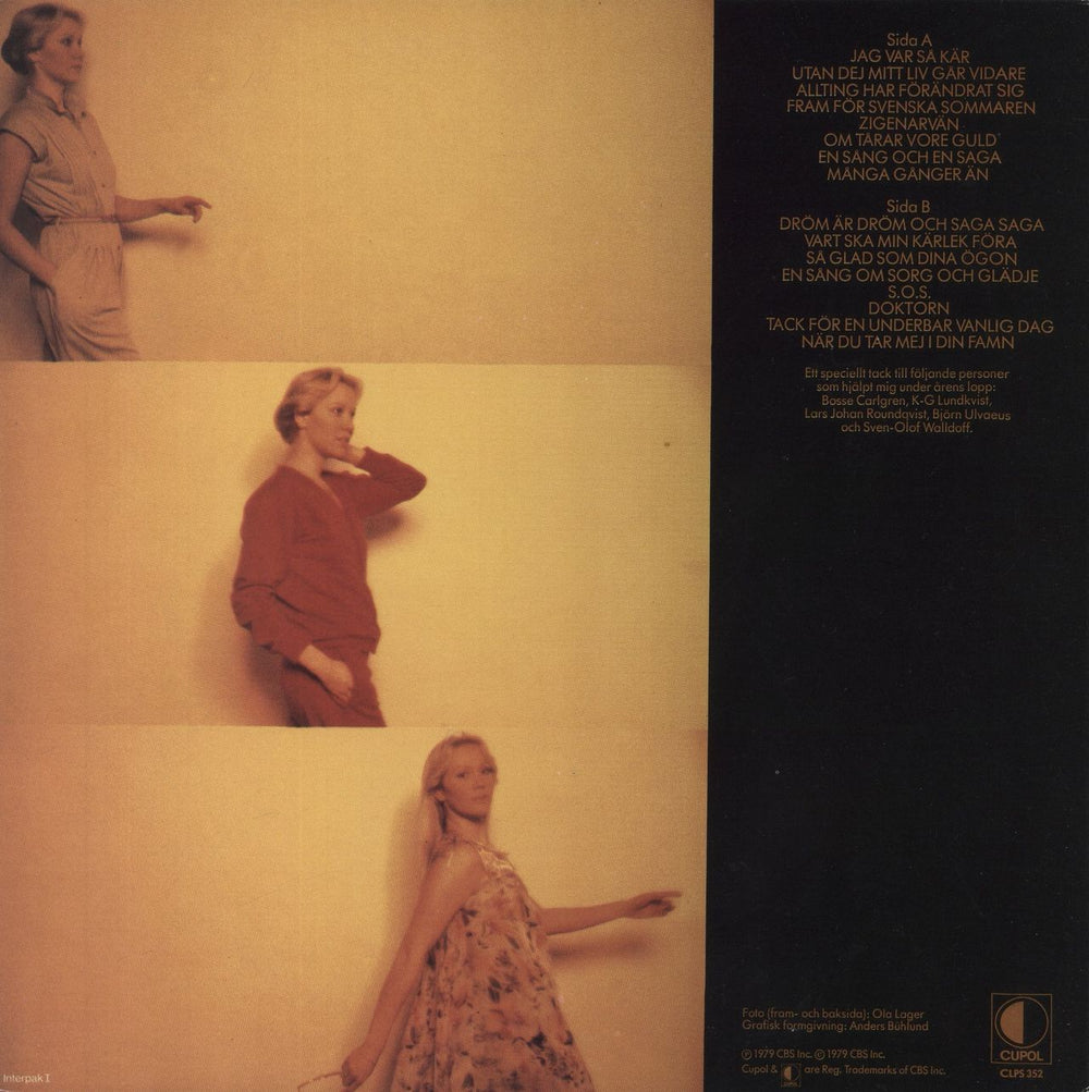 Agnetha Fältskog Tio År Med Agnetha + Hype Sticker + Poster Swedish vinyl LP album (LP record)