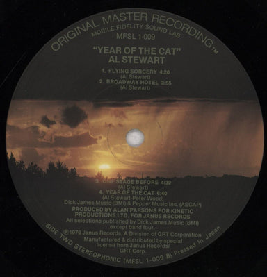 Al Stewart Year Of The Cat - Half-Speed Mastered - Hype Stickered bag US vinyl LP album (LP record) ALSLPYE836249