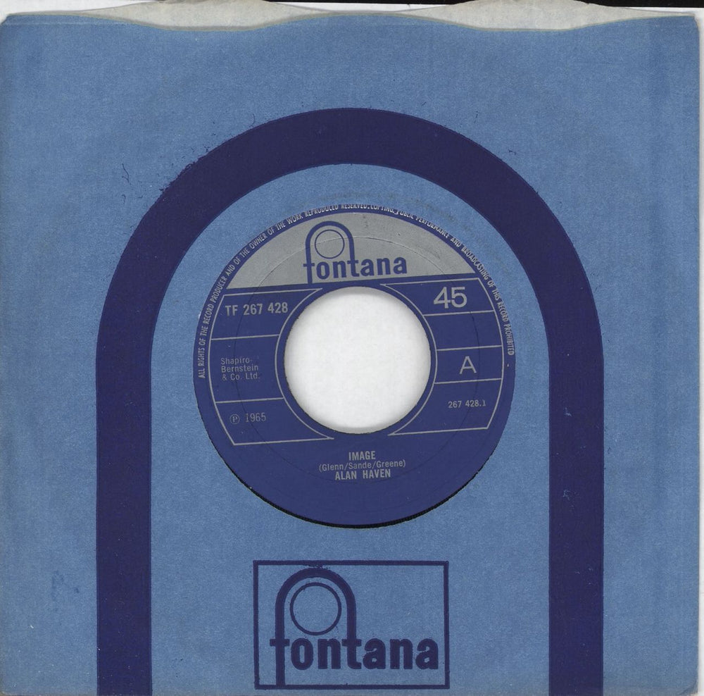Alan Haven Image UK 7" vinyl single (7 inch record / 45) TF267428