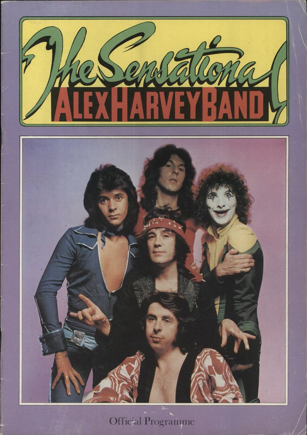 Alex Harvey (UK) Official Programme 1975 UK tour programme TOUR PROGRAMME