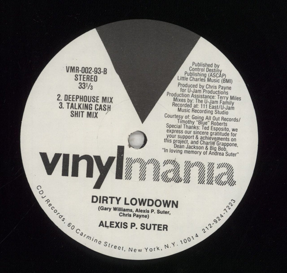 Alexis P. Suter Dirty Lowdown US 12" vinyl single (12 inch record / Maxi-single)
