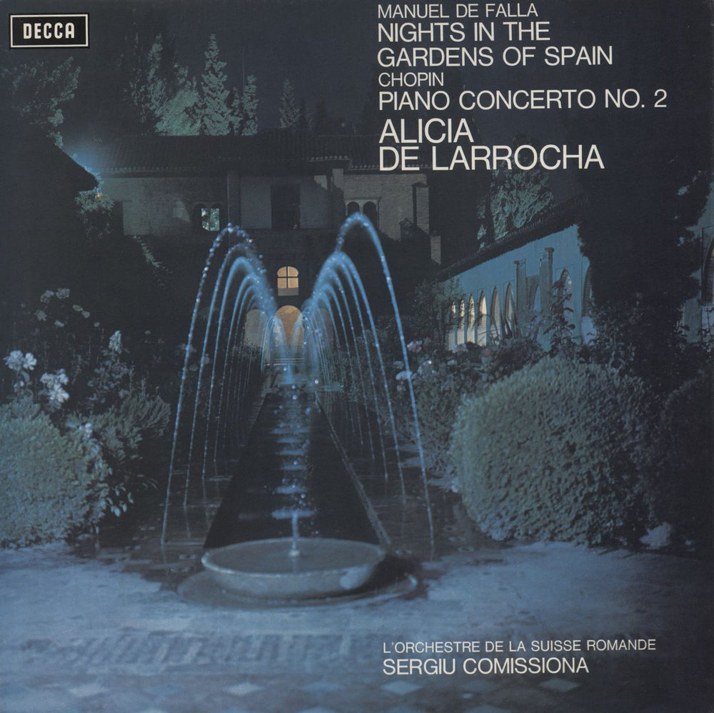 Alicia De Larrocha Falla: Nights In The Gardens Of Spain / Chopin: Piano Concerto No. 2 UK vinyl LP album (LP record) SXL6528