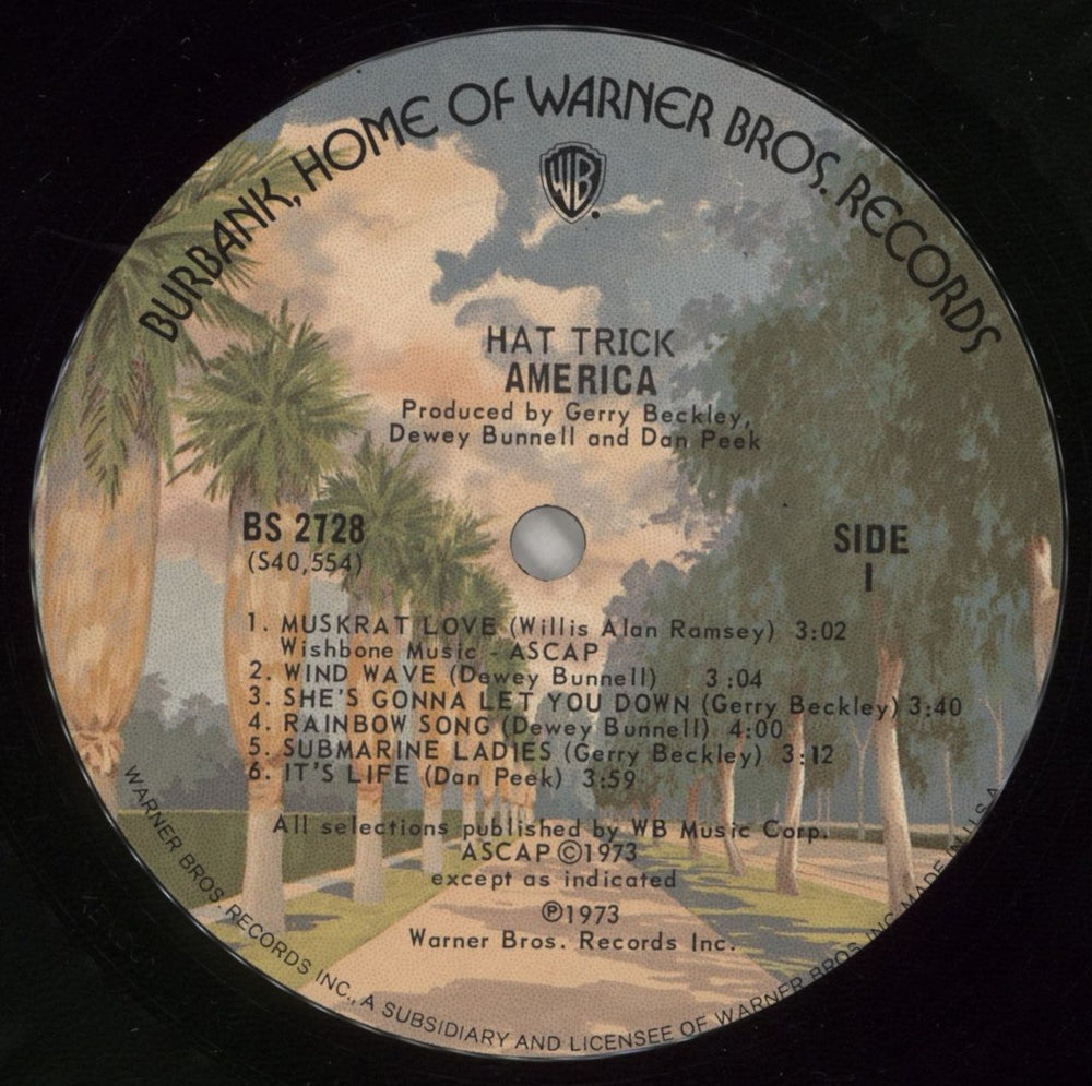 America Hat Trick + Poster US vinyl LP album (LP record) AMRLPHA284520