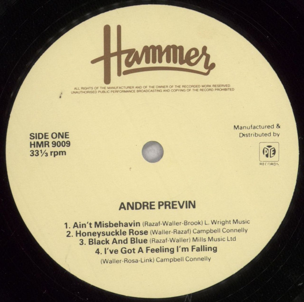 André Previn André Previn UK vinyl LP album (LP record) AP1LPAN848387