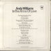 Andy Williams In The Arms Of Love UK vinyl LP album (LP record)
