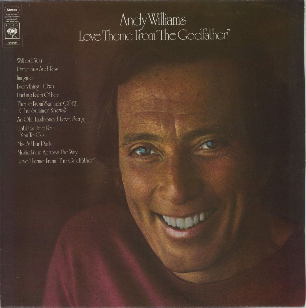 Andy Williams Love Theme From 'The Godfather' UK vinyl LP album (LP record) 64869