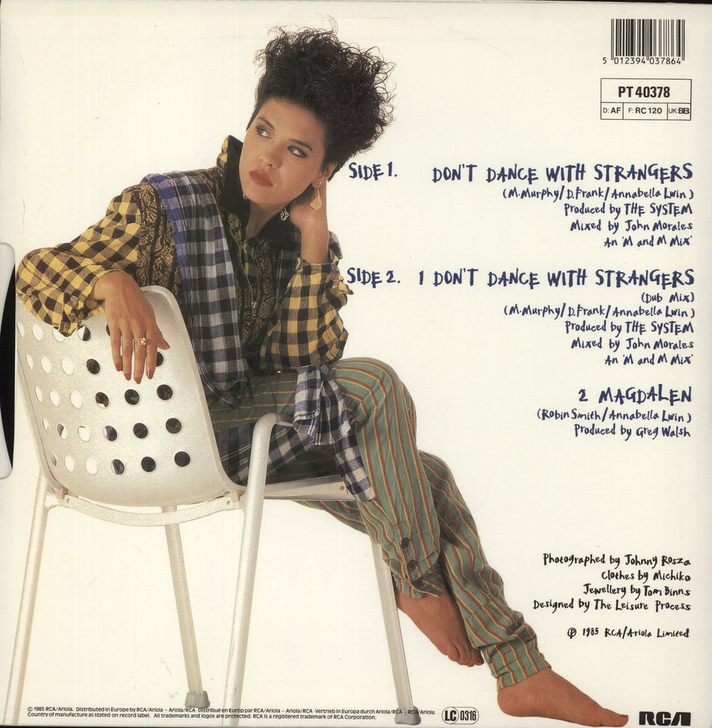 Annabella Lwin Don't Dance With Strangers + Poster UK 12" vinyl single (12 inch record / Maxi-single) 5012394037864