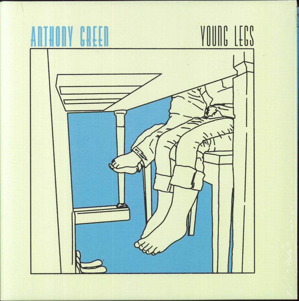 Anthony Green Young Legs - White with Blue, Pink, & Beige Splatter Vinyl + Alternate Cover US vinyl LP album (LP record)