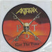 Anthrax Got The Time - Barcode stickered sleeve UK 7" vinyl picture disc (7 inch picture disc single) ISP476