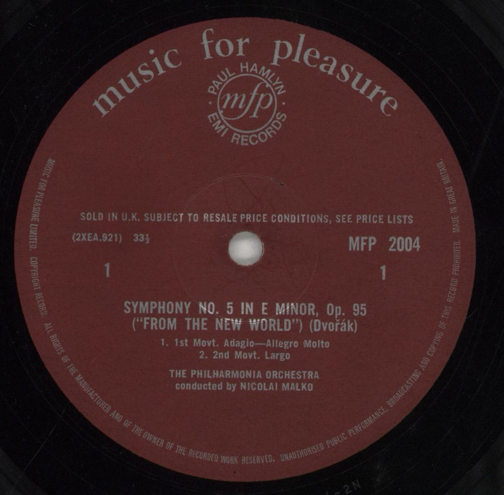 Antonín Dvorák New World: Symphony No.5 in E Minor, Op.95 UK vinyl LP album (LP record) DDQLPNE588359