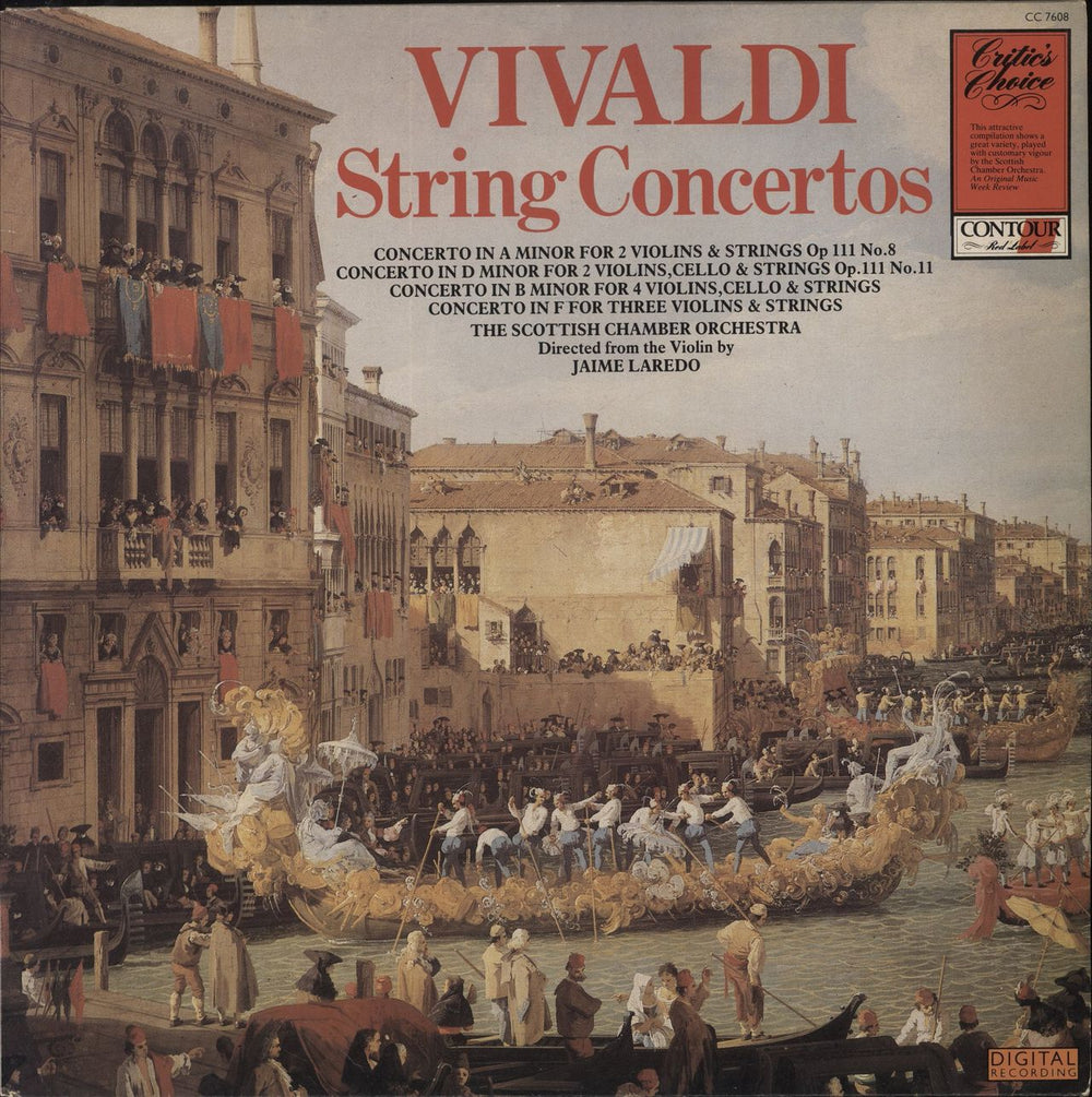 Antonio Vivaldi String Concertos UK vinyl LP album (LP record) CC7608
