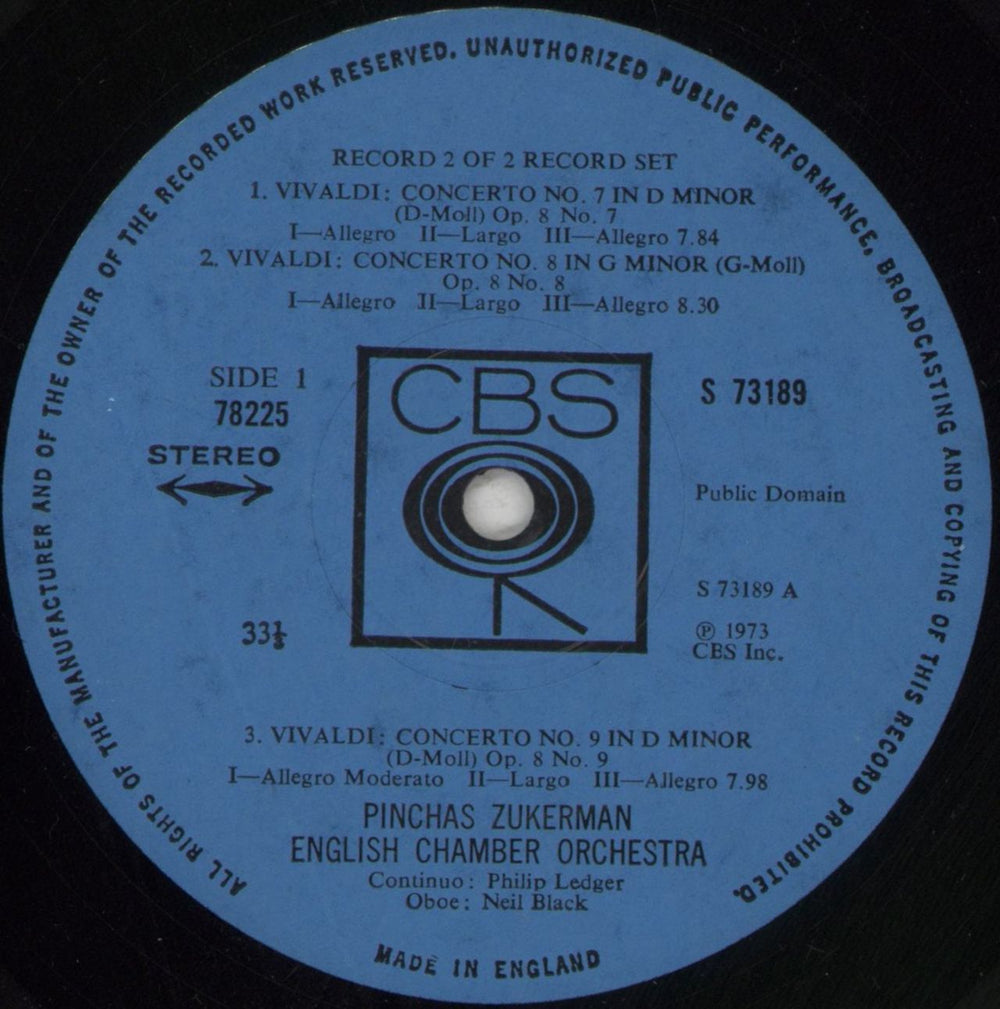 Antonio Vivaldi Vivaldi: Concertos, Opus 8 UK Vinyl Box Set VI2VXVI853367