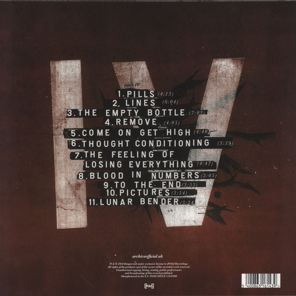 Archive Controlling Crowds Part IV UK vinyl LP album (LP record) 5400863161439