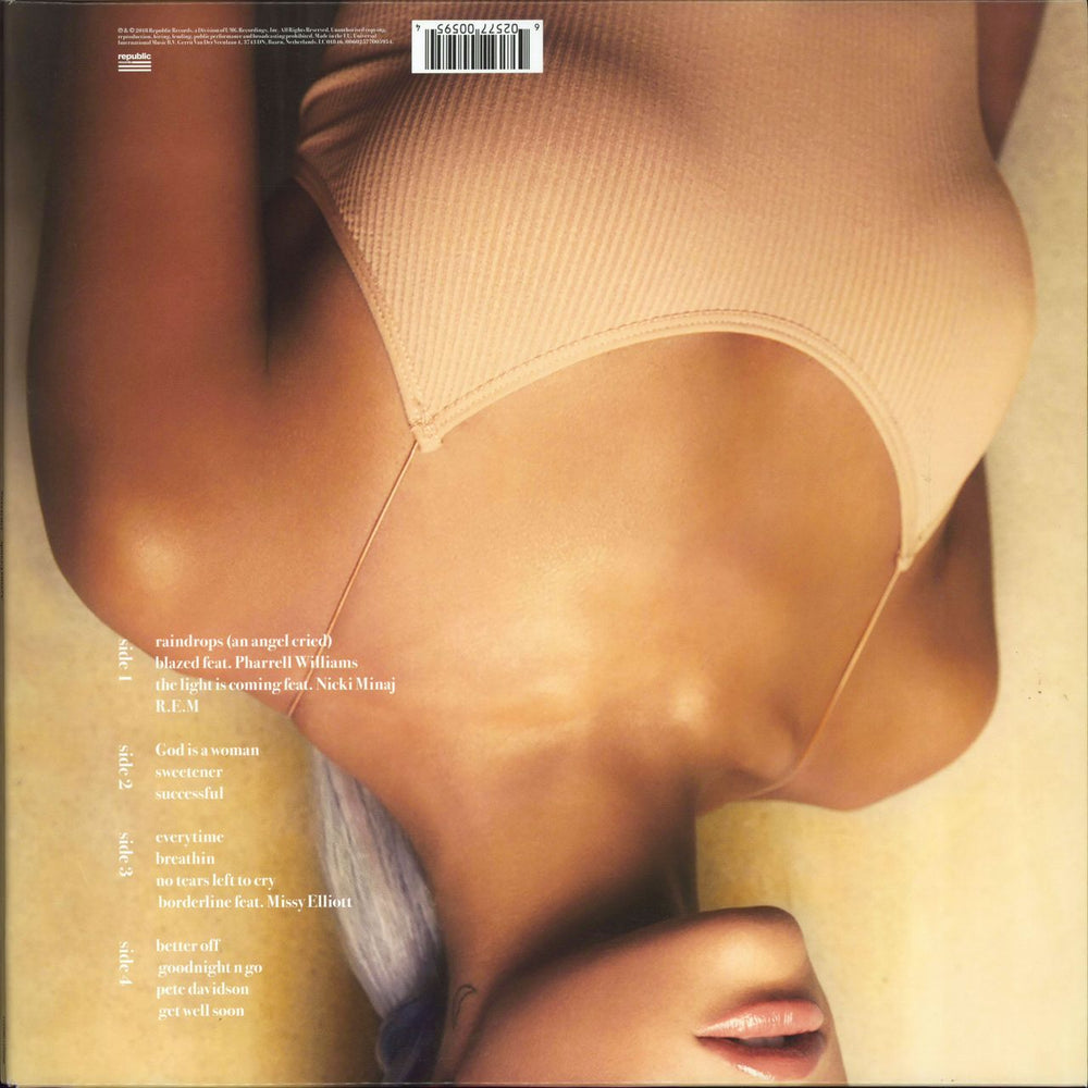 Ariana Grande Sweetener - 180gm UK 2-LP vinyl record set (Double LP Album) 602577005954