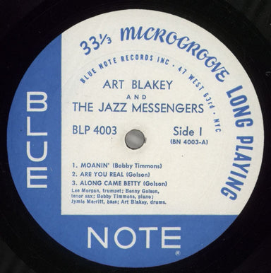 Art Blakey & The Jazz Messengers Moanin' - West 63rd - DG - VG US vinyl LP album (LP record) AB4LPMO880674