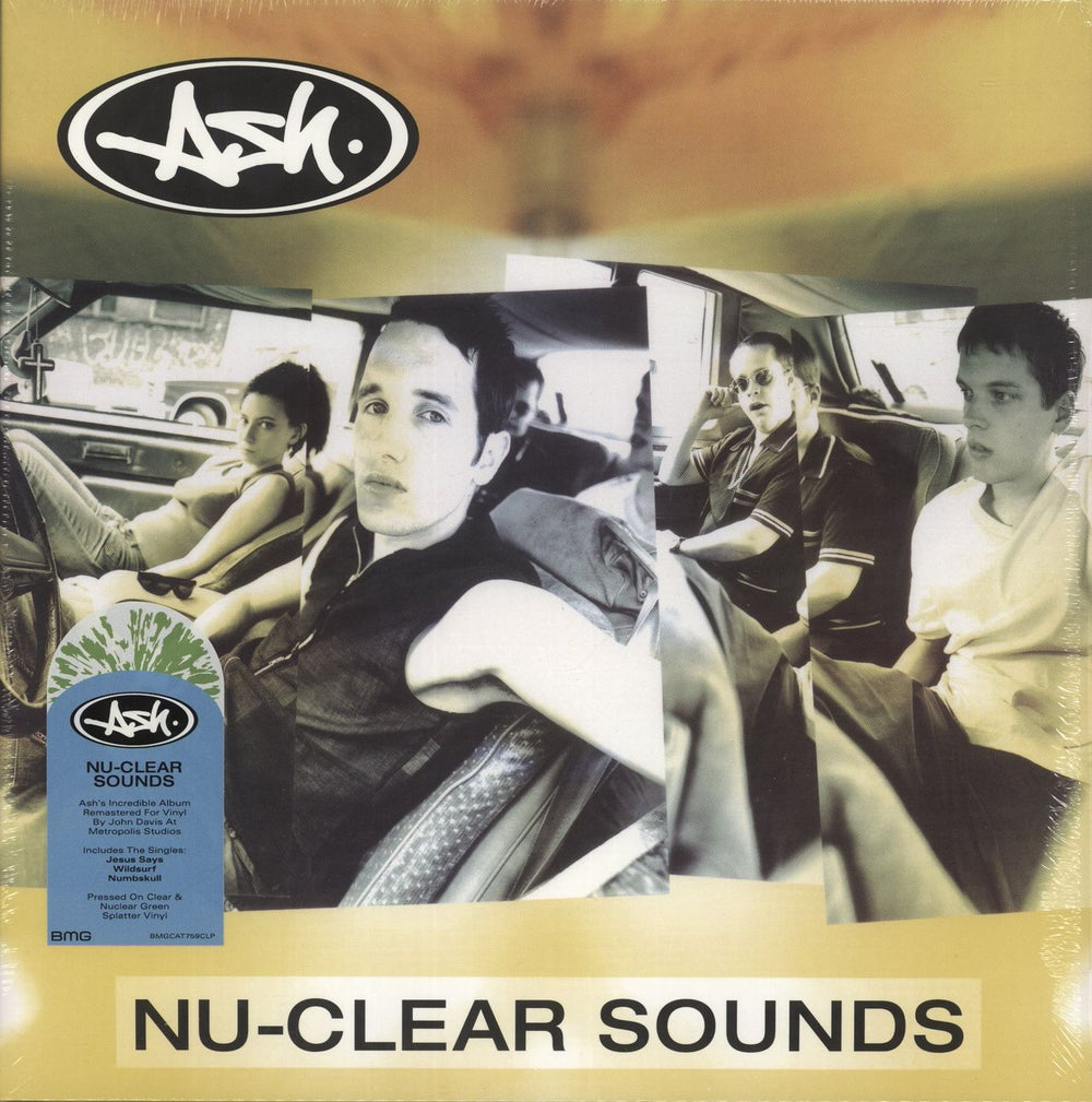 Ash Nu-Clear Sounds - Clear W/ Green Splatter Vinyl UK vinyl LP album (LP record) BMGCAT759CLP