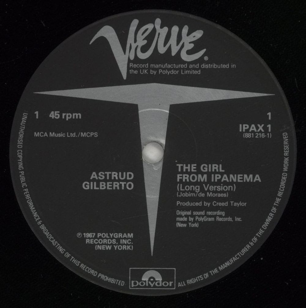 Astrud Gilberto The Girl From Ipanema UK 12" vinyl single (12 inch record / Maxi-single) AGB12TH703560