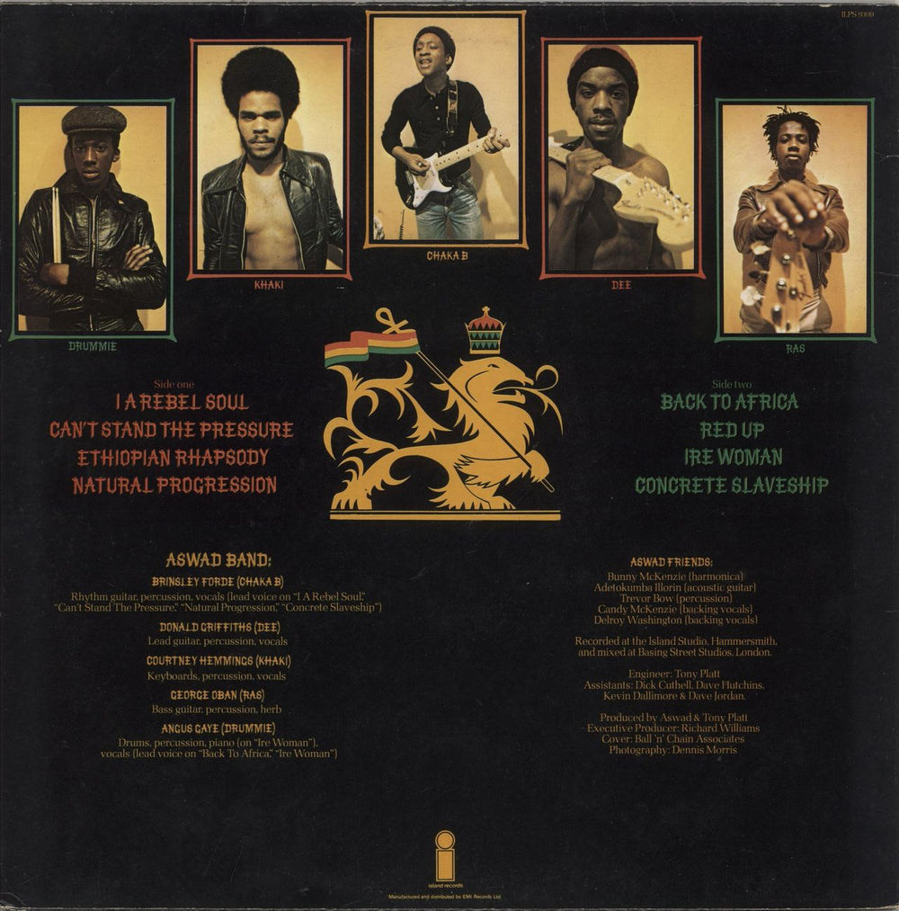 Aswad Aswad - Bubble Labels UK vinyl LP album (LP record)