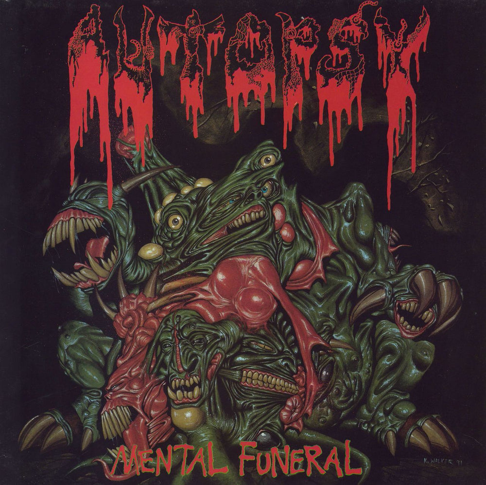 Autopsy Mental Funeral UK vinyl LP album (LP record) VILE25