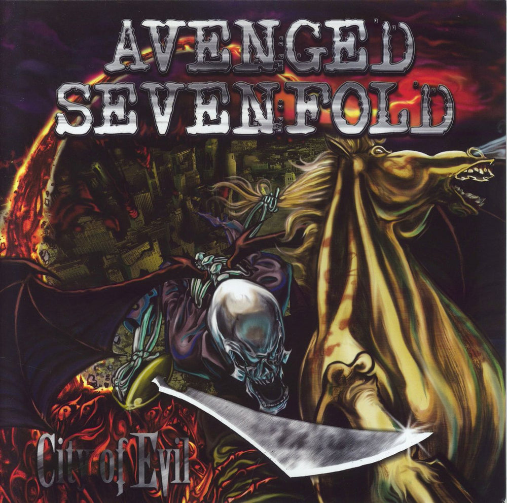 Avenged Sevenfold City Of Evil - Yellow Neon Vinyl US vinyl LP album (LP record) HR682-1