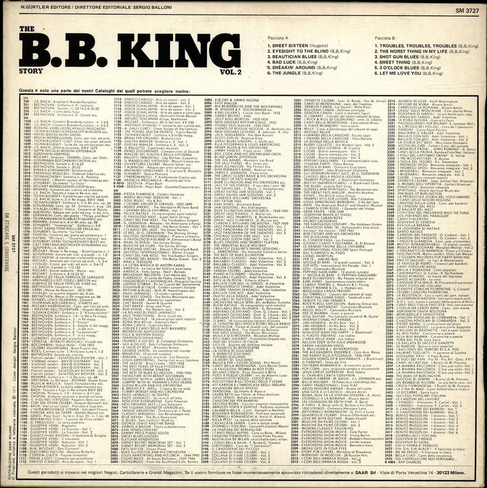 B B King The B.B. King Story Vol. 2 Italian vinyl LP album (LP record)