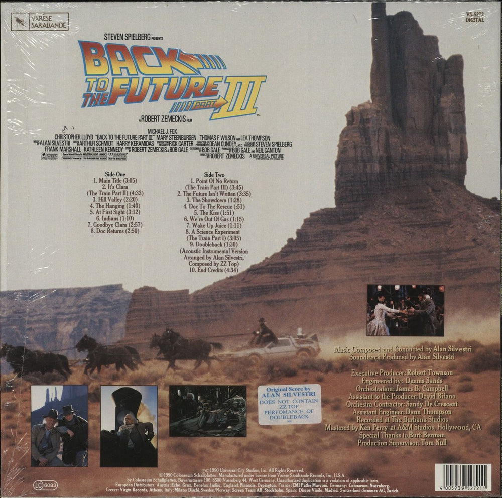 Back To The Future Back To The Future III German vinyl LP album (LP record) 4005939527211