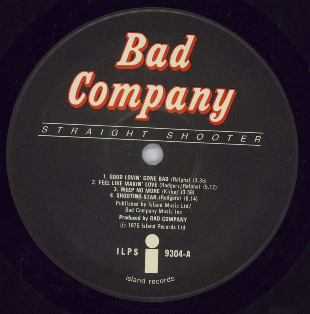 Bad Company Straight Shooter + inner - 1st UK vinyl LP album (LP record) BCOLPST831657