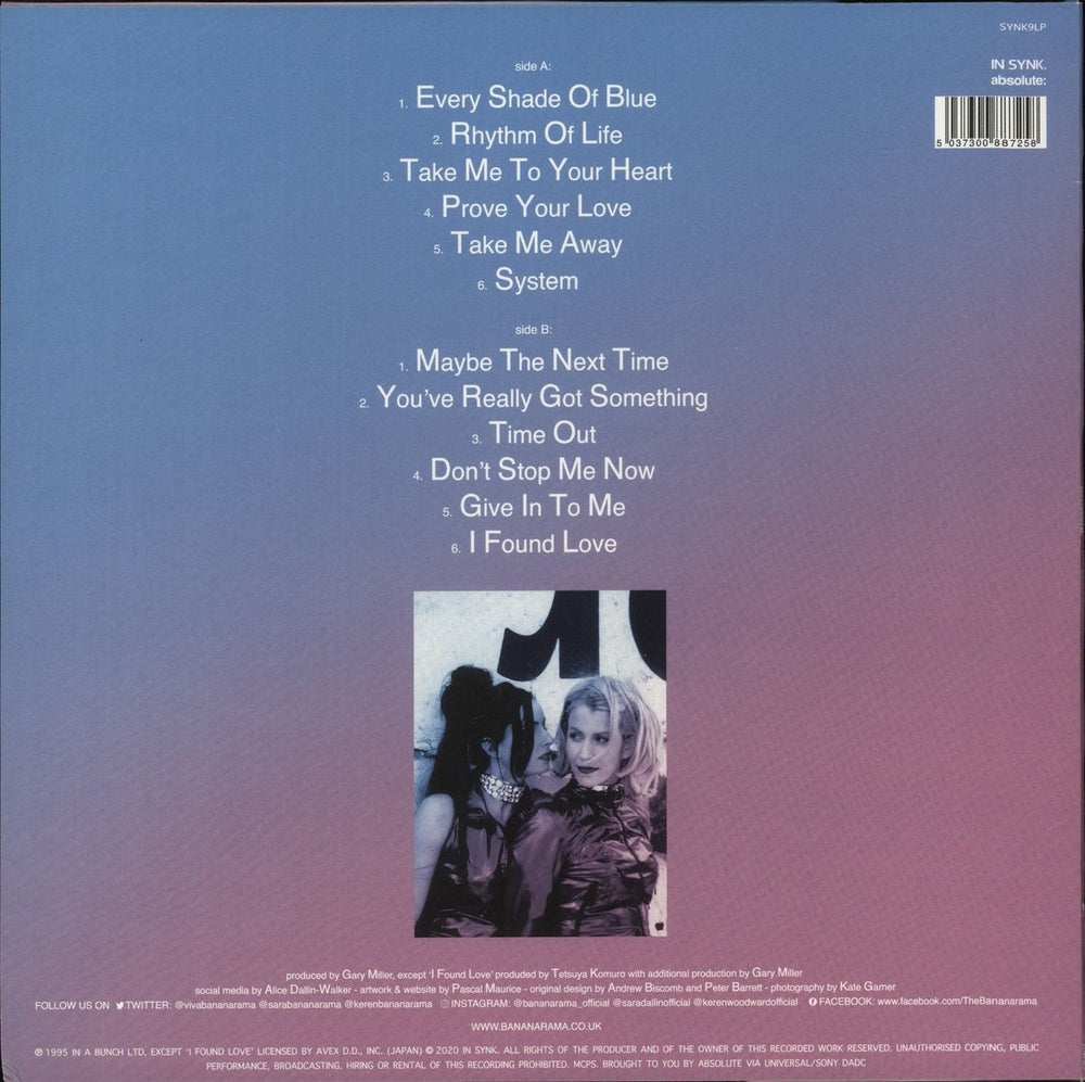 Bananarama Ultraviolet - Violet Vinyl - Autographed UK vinyl LP album (LP record) 5037300887258