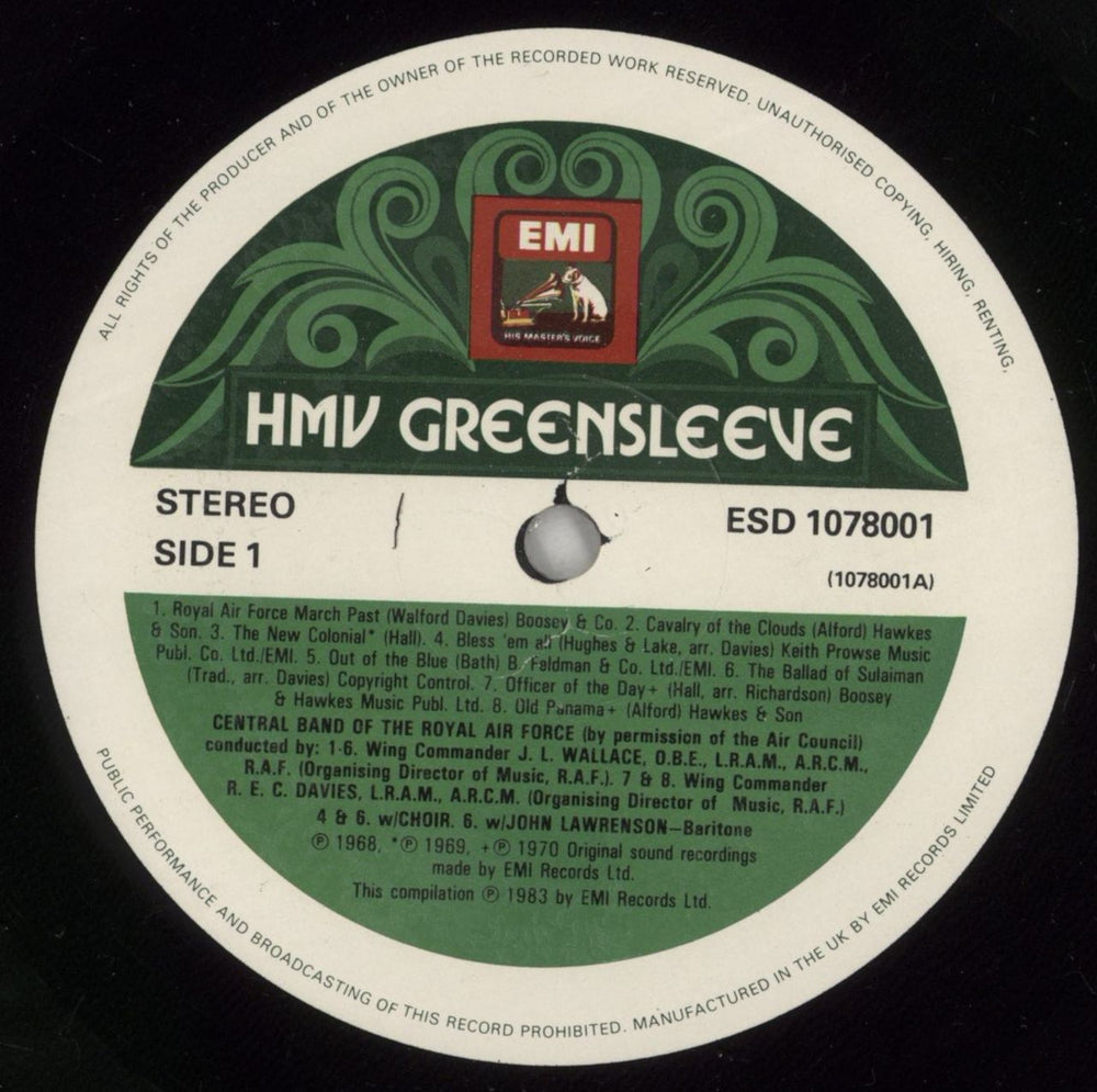 Band Of The Royal Air Force Cavalry Of The Clouds - Factory Sample UK vinyl LP album (LP record) XQFLPCA871264