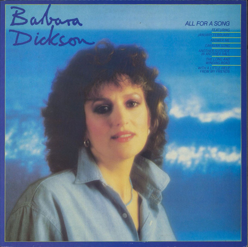 Barbara Dickson All For A Song - Blue sleeve UK vinyl LP album (LP record) EPC10030