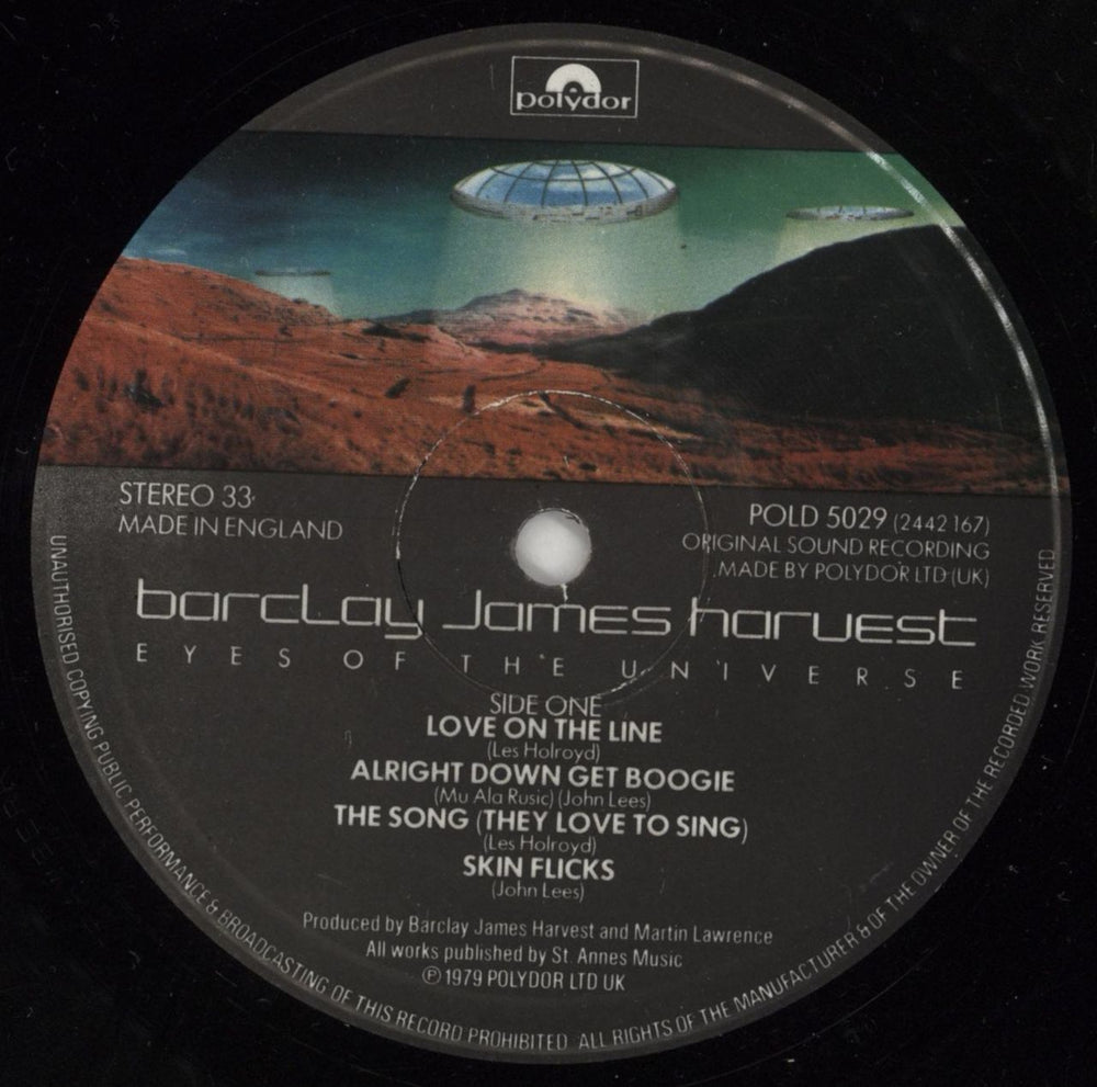 Barclay James Harvest Eyes Of The Universe UK vinyl LP album (LP record) BJHLPEY147661