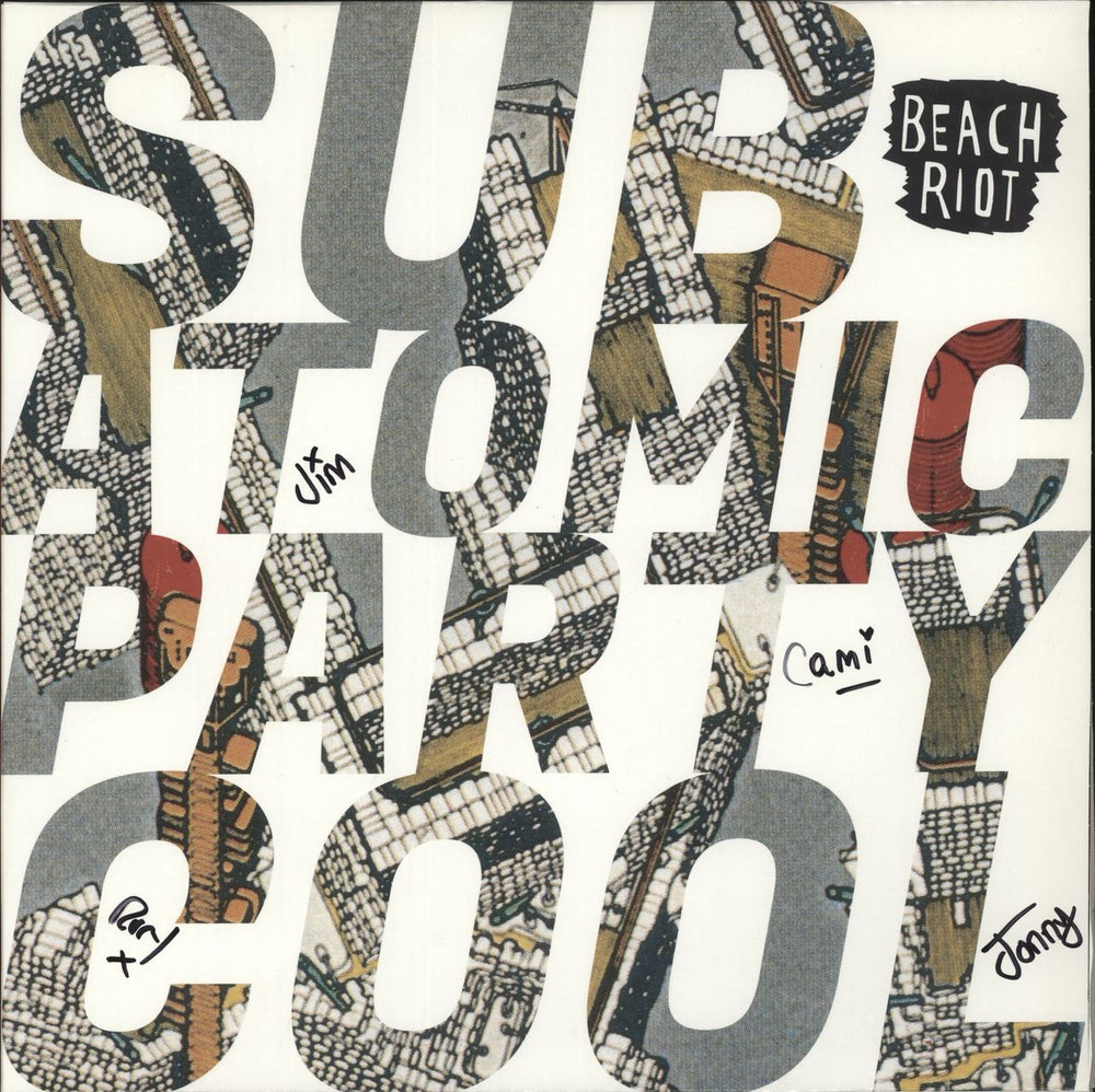 Beach Riot Sub Atomic Party Cool - Strawberry Cornetto Vinyl - Autographed UK vinyl LP album (LP record) ALCOPOP224X