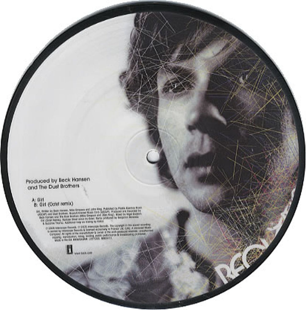Beck Girl UK 7" vinyl picture disc (7 inch picture disc single) B-K7PGI327252
