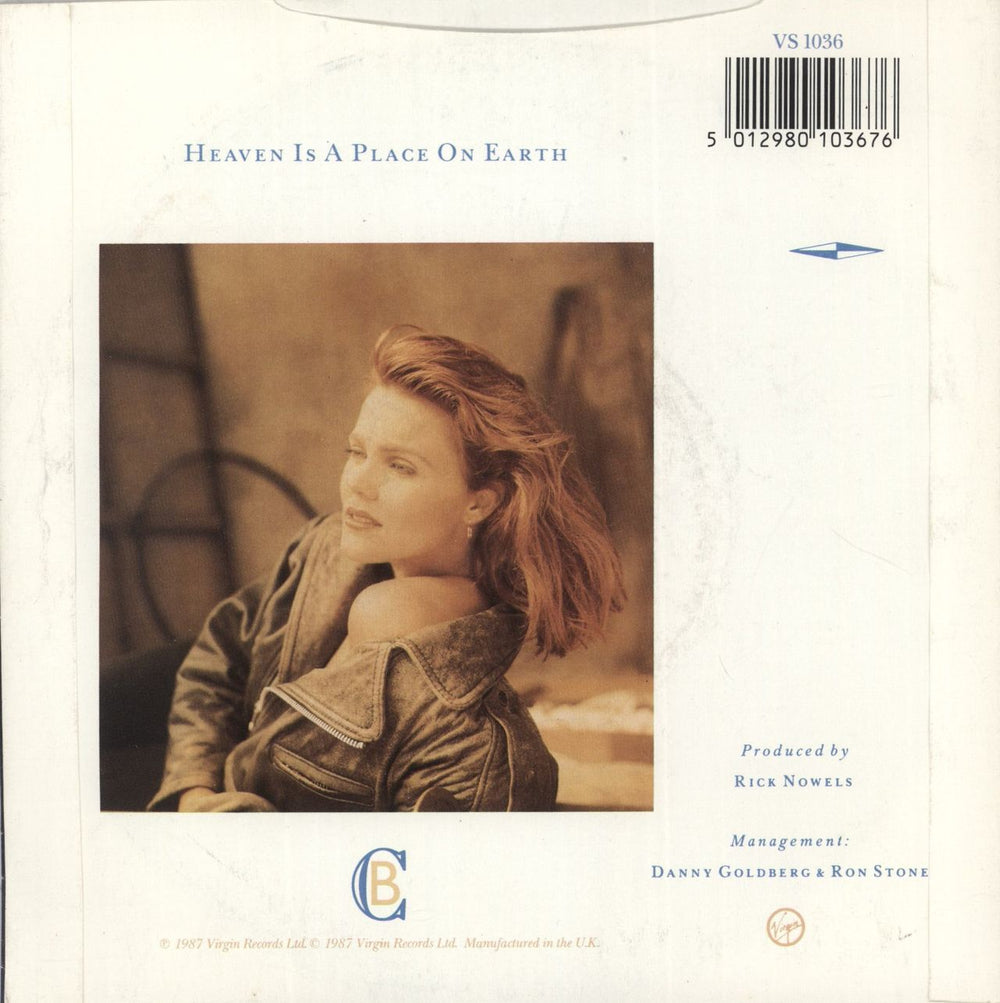Belinda Carlisle Heaven Is A Place On Earth - inj UK 7" vinyl single (7 inch record / 45) 5012980103676
