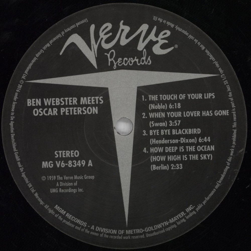 Ben Webster Meets Oscar Peterson - 180gm Vinyl UK vinyl LP album (LP record) BNWLPME821561