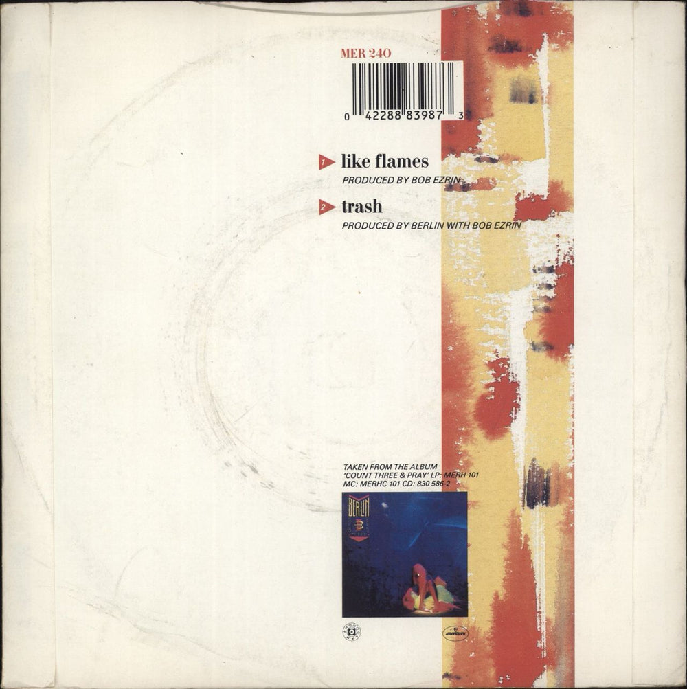 Berlin Like Flames UK 7" vinyl single (7 inch record / 45) 042288839873