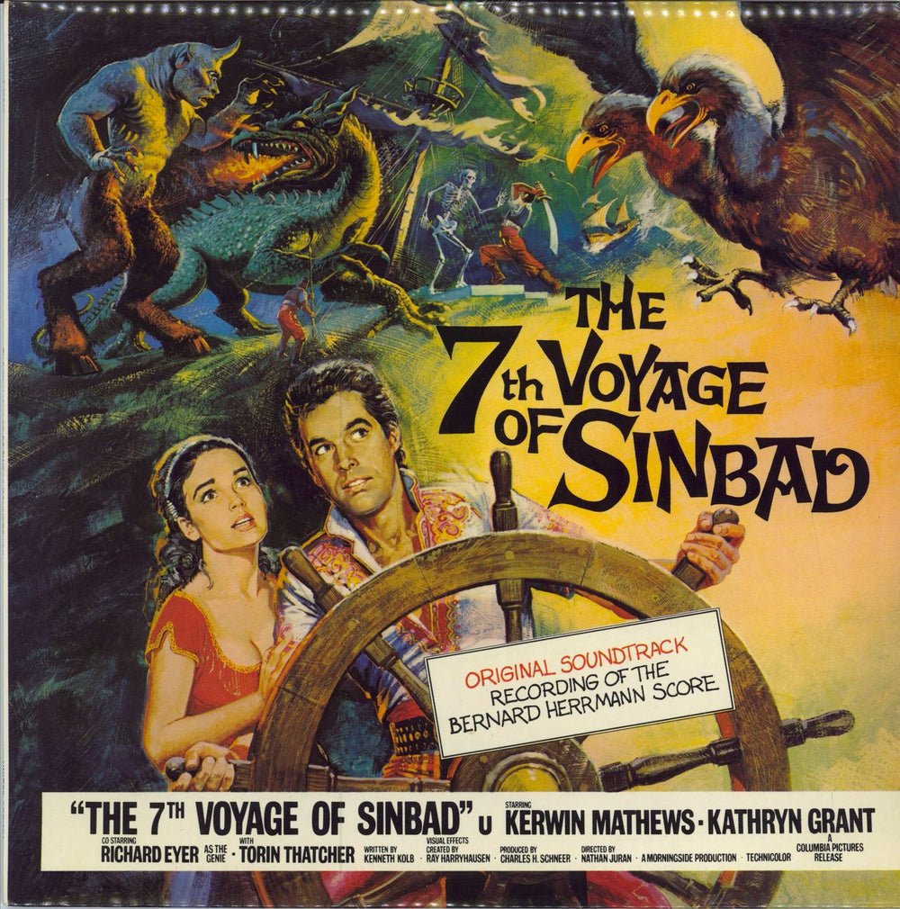 Bernard Herrmann The 7th Voyage Of Sinbad UK vinyl LP album (LP record) UAS29763