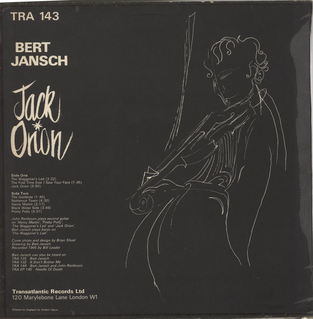 Bert Jansch Jack Orion - 1st - VG UK vinyl LP album (LP record)