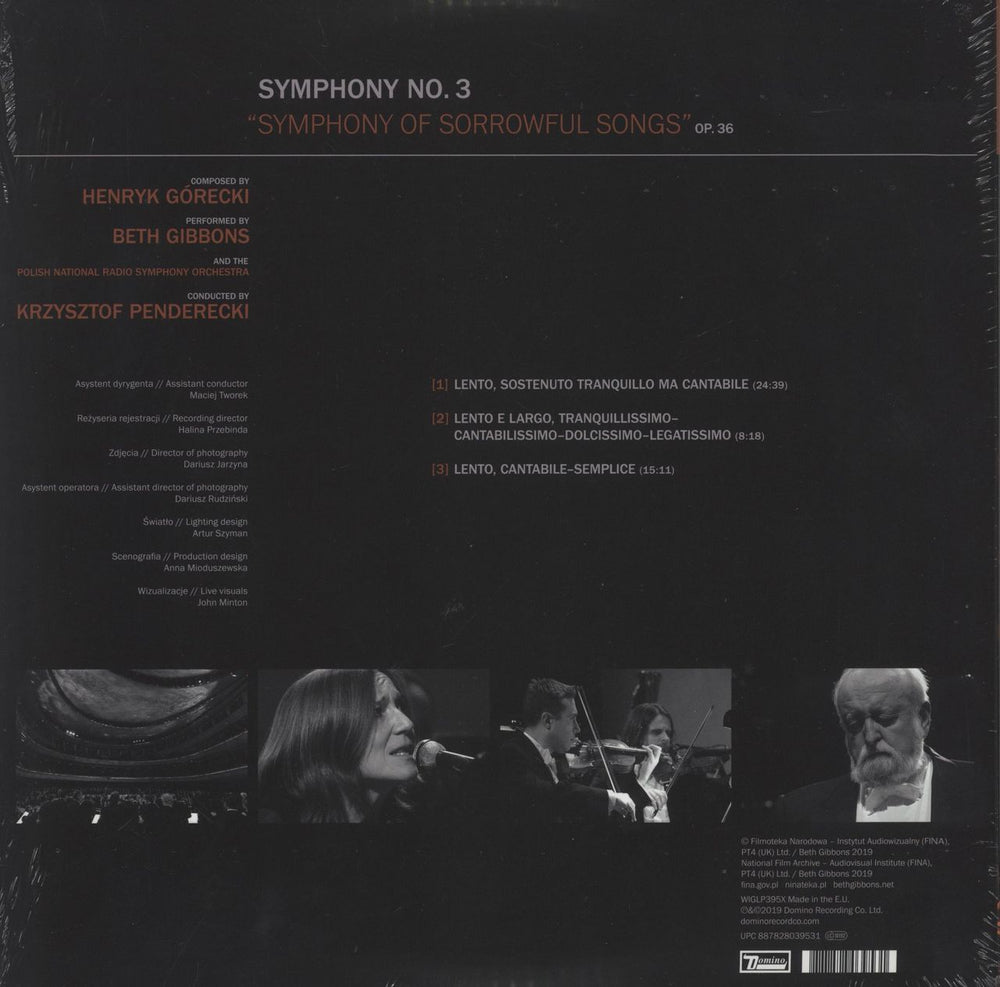 Beth Gibbons Symphony No. 3 [Symphony Of Sorrowful Songs] Op. 36 + DVD - Sealed UK vinyl LP album (LP record) 887828039531